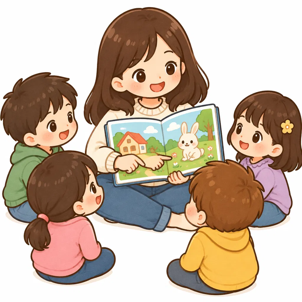 telling a story — đang kể chuyện