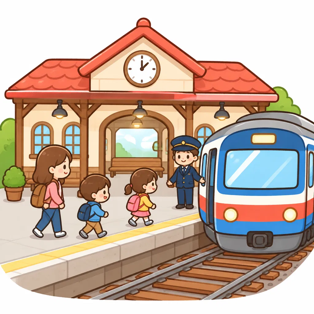 railway station — nhà ga xe lửa