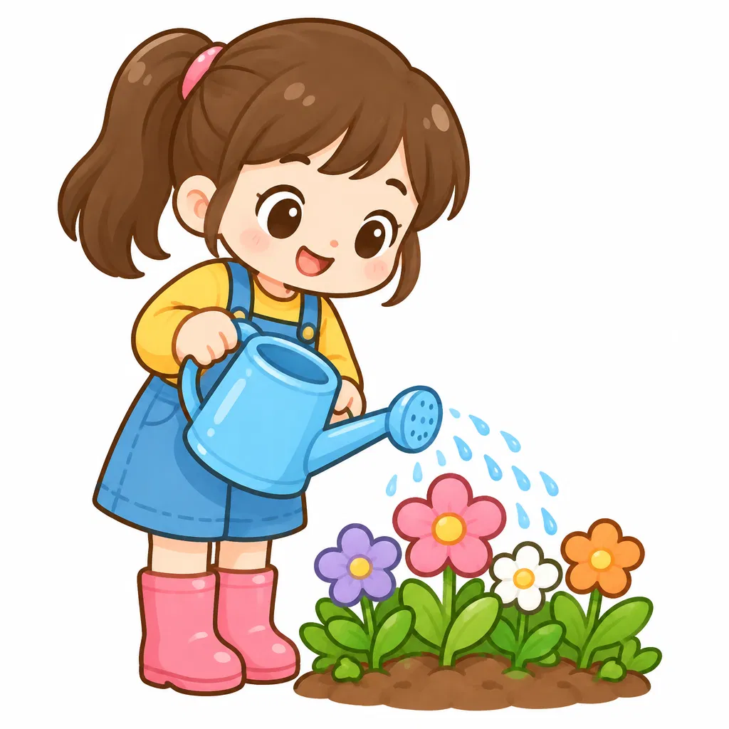 water the flowers — tưới hoa