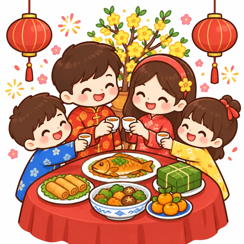 New Year party — tiệc năm mới