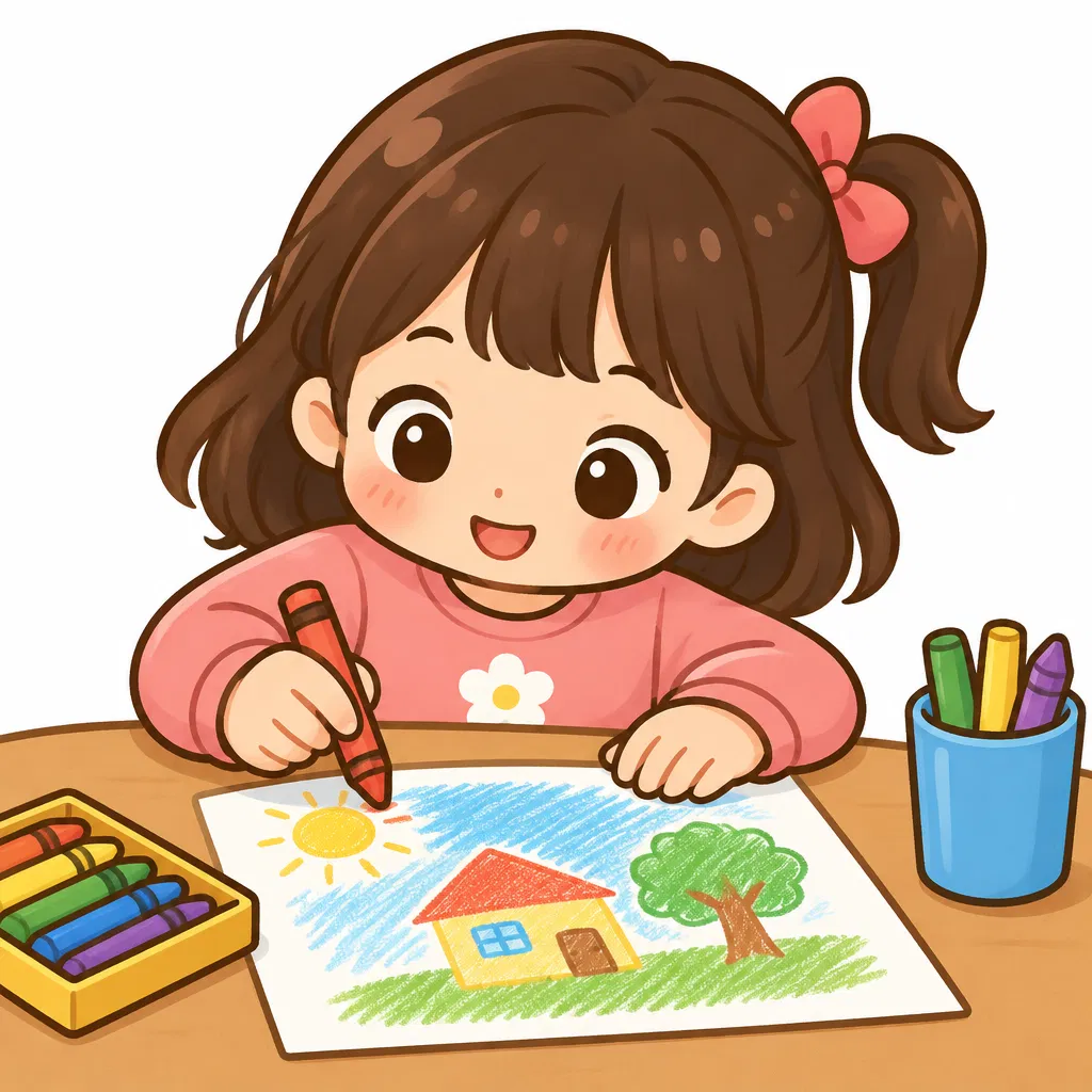 drawing a picture — đang vẽ tranh