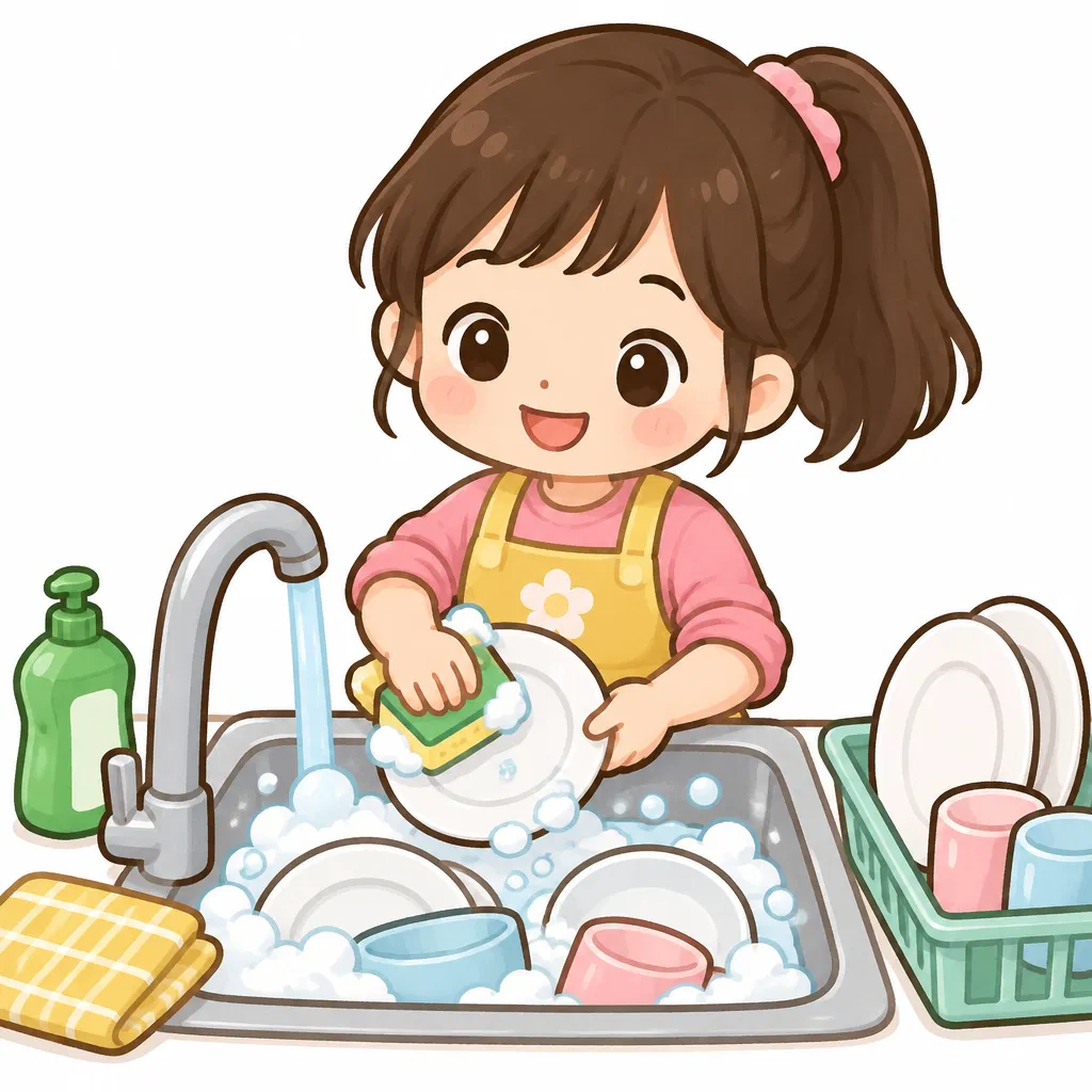 wash the dishes — rửa bát đĩa