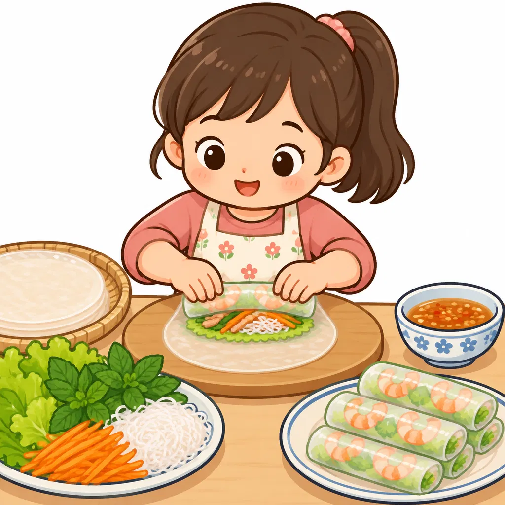make spring rolls — làm nem