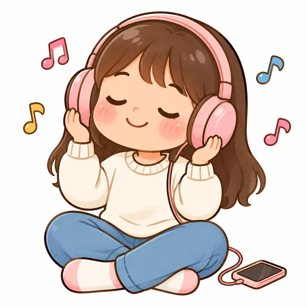 listening to music — đang nghe nhạc